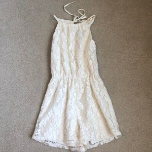 miami White Lace Romper